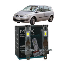 LED лампи Renault Grand Scenic II 2004- H1 M6X дальнє світло (4000Lm 5500K) / Рено Гранд Сценік 2 (комплект 2 шт.)