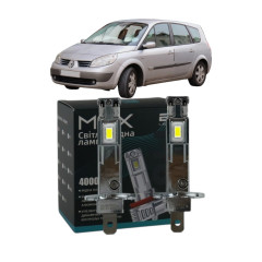 LED лампи Renault Grand Scenic II 2004- H1 M6X дальнє світло (4000Lm 5500K) / Рено Гранд Сценік 2 (комплект 2 шт.)