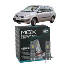 LED лампи Renault Grand Scenic II 2004- H7 M6X ближнє світло (4000Lm 5500K) / Рено Гранд Сценік 2 (комплект 2 шт.)