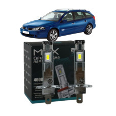 LED лампи Renault Laguna II 2001-2007 H1 M6X дальнє світло (4000Lm 5500K) / Рено Лагуна 2 (комплект 2 шт.)
