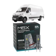 LED лампи Renault Master III 2003-2010 H7 M6X дальнє світло (4000Lm 5500K) / Рено Мастер 3 (комплект 2 шт.)
