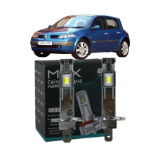 LED лампи Renault Megane II 2002- H1 M6X дальнє світло (4000Lm 5500K) / Рено Меган 2 (комплект 2 шт.)