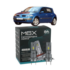 LED лампи Renault Megane II 2002- H7 M6X ближнє світло (4000Lm 5500K) / Рено Меган 2 (комплект 2 шт.)