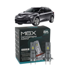 LED лампы Renault Megane III 2008- H7 M6X ближний свет (4000Lm 5500K) / Рено Меган 3 (комплект 2 шт.)