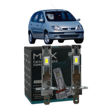 LED лампы Renault Scenic I 1999-2003 H1 M6X дальний свет (4000Lm 5500K) / Рено Сценик 1 (комплект 2 шт.)