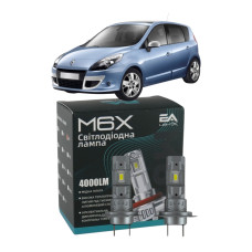 LED лампы Renault Scenic III 2009- H7 M6X дальний свет (4000Lm 5500K) / Рено Сценик 3 (комплект 2 шт.)