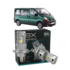 LED лампы Renault Trafic II 2001- H4 M6X ближний/дальний свет (4000Lm 5500K) / Рено Трафик 2 (комплект 2 шт.)