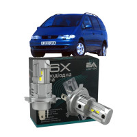LED лампы SEAT Alhambra 1996-2000 H4 M6X ближний/дальний свет (4000Lm 5500K) / Сеат Альхамбра (комплект 2 шт.)