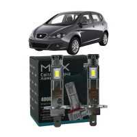 LED лампы SEAT Altea 2004- H1 M6X дальний свет (4000Lm 5500K) / Сеат Алтеа (комплект 2 шт.)