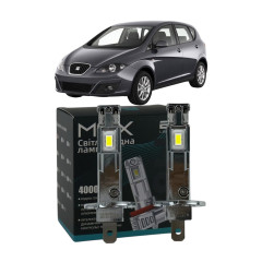 LED лампи SEAT Altea 2004- H1 M6X дальнє світло (4000Lm 5500K) / Сеат Алтеа (комплект 2 шт.)