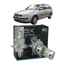LED лампы SEAT Cordoba Vario 1999-2002 H4 M6X ближний/дальний свет (4000Lm 5500K) / Сеат Кордоба Варио (комплект 2 шт.)