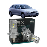 LED лампы SEAT Ibiza II 1999-2002 H4 M6X ближний/дальний свет (4000Lm 5500K) / Сеат Ибица 2 (комплект 2 шт.)