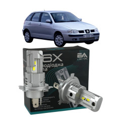 LED лампи SEAT Ibiza II 1999-2002 H4 M6X ближнє/дальнє світло (4000Lm 5500K) / Сеат Ібіца 2 (комплект 2 шт.)