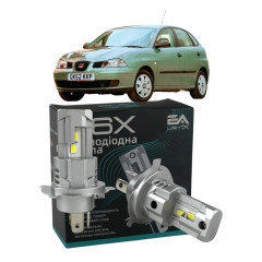 LED лампи SEAT Ibiza IV 2002- H4 M6X ближнє/дальнє світло (4000Lm 5500K) / Сеат Ібіца 4 (комплект 2 шт.)