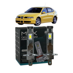 LED лампи SEAT Leon 1999-2006 H1 M6X дальнє світло (4000Lm 5500K) / Сеат Леон (комплект 2 шт.)