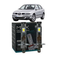 LED лампи SEAT Toledo II 1999-2006 H1 M6X дальнє світло (4000Lm 5500K) / Сеат Толедо 2 (комплект 2 шт.)