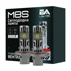 LED лампи H13 (9008) EA Light X M8S 8000Lm 6000K 12V для авто головне світло (2 шт.)