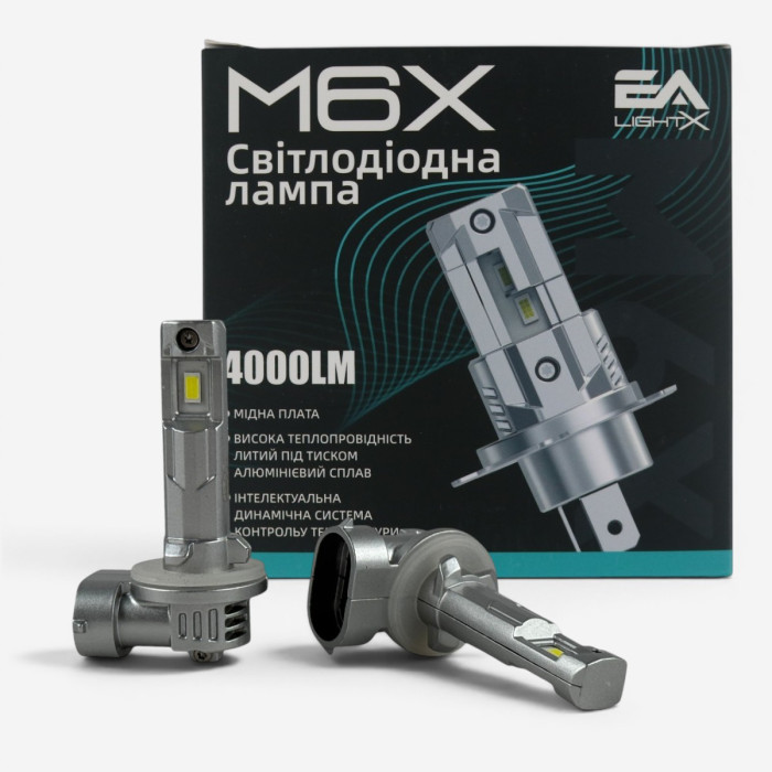 LED лампы H27 EA Light X M6X 4000Lm 6000K 12V для авто в противотуманные фары (2 шт.)