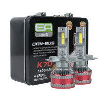 Світлодіодні LED лампи H4 EA Light X K70 CAN-BUS 5000K 14000Lm 9V-32V +450% кулер для авто (комплект 2 шт.)