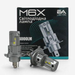 LED лампи H4 EA Light X M6X 4000Lm 6000K 12V для авто ближнє/дальнє світло (2 шт.)