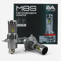 LED лампи H4 EA Light X M8S 8000Lm 6000K 12V для авто ближнє/дальнє світло (2 шт.)
