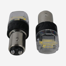 Светодиодные LED лампы 1157 (BAY15d) EA Light X 16SMD 360° белые двухконтактные в стопы и габариты (комплект 2 шт.)