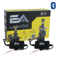 Светодиодные LED лампы H1 EA Light X X11 Smart Bluetooth 3000K-8000K 10000Lm кулер с регулировкой цвета (комплект 2 шт.)