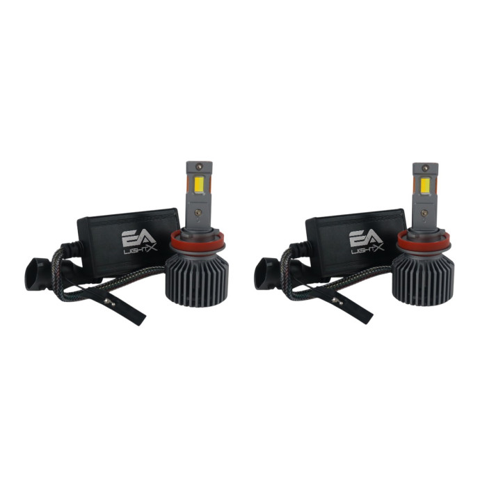 Светодиодные LED лампы H11 EA Light X X11 Smart Bluetooth 3000K-8000K 10000Lm кулер с регулировкой цвета (комплект 2 шт.)
