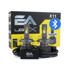 Світлодіодні LED лампи H4 EA Light X X11 Smart Bluetooth 3000K-8000K 10000Lm кулер з регулюванням кольору (комплект 2 шт.)