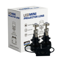 Світлодіодні LED лампи H7 EA Light X A80S 5000K 12000Lm лінзовані міні бі-лед для авто (комплект 2 шт.)
