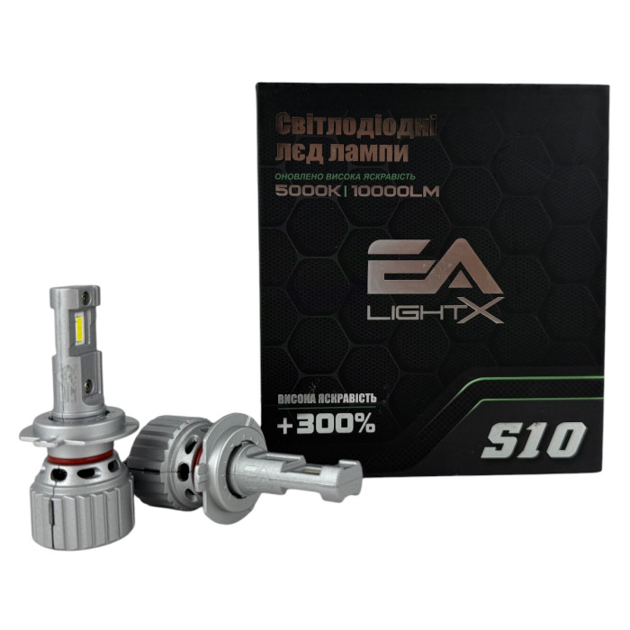 Світлодіодні LED лампи H7 EA Light X S10 5000K 10000Lm 12V-24V CSP для авто (комплект 2 шт.)