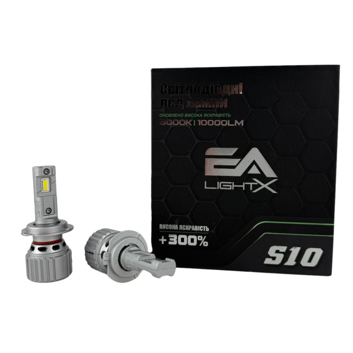 Світлодіодні LED лампи H7 EA Light X S10 5000K 10000Lm 12V-24V CSP для авто (комплект 2 шт.)