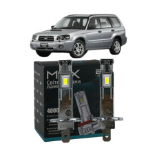 LED лампы Subaru Forester 2002- H1 M6X ближний свет (4000Lm 5500K) / Субару Форестер (комплект 2 шт.)