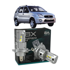 LED лампи Subaru Justy III 2003- H4 M6X ближнє/дальнє світло (4000Lm 5500K) / Субару Джасті 3 (комплект 2 шт.)