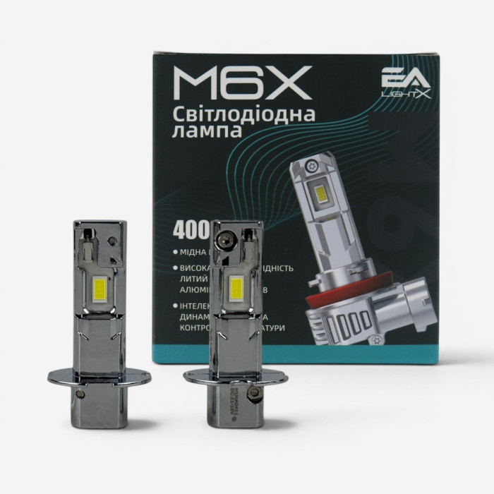 LED лампы Subaru SVX 1992-1997 H3 M6X дальний свет (4000Lm 5500K) / Субару Svx (комплект 2 шт.)