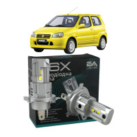 LED лампи Suzuki Ignis 2000-2005 H4 M6X ближнє/дальнє світло (4000Lm 5500K) / Сузукі Ігніс (комплект 2 шт.)