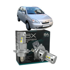 LED лампи Suzuki Liana 2001- H4 M6X ближнє/дальнє світло (4000Lm 5500K) / Сузукі Ліана (комплект 2 шт.)