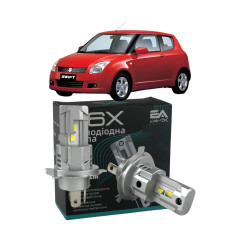 LED лампи Suzuki Swift 2005- H4 M6X ближнє/дальнє світло (4000Lm 5500K) / Сузукі Свіфт (комплект 2 шт.)