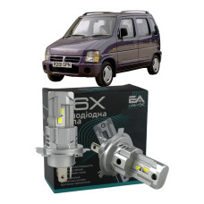LED лампы Suzuki Wagon R+ 1997-2000 H4 M6X ближний/дальний свет (4000Lm 5500K) / Сузуки Вагон Р+ (комплект 2 шт.)