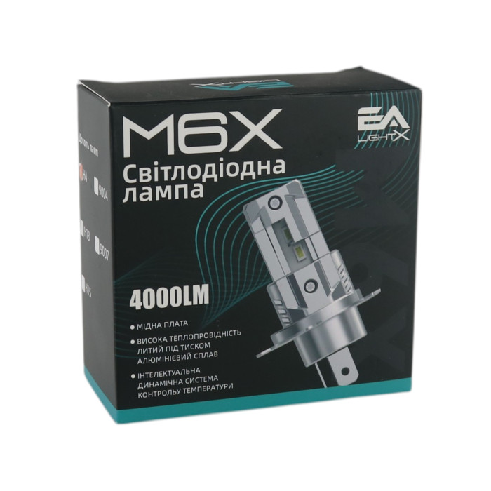 LED лампы Toyota Celica (T18) 1989-1994 H4 M6X ближний/дальний свет (4000Lm 5500K) / Тойота Селика (комплект 2 шт.)