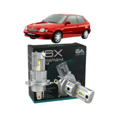 LED лампи Toyota Corolla (E11) 1997-1999 H4 M6X ближнє/дальнє світло (4000Lm 5500K) / Тойота Королла (комплект 2 шт.)