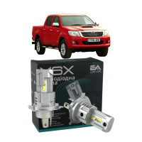 LED лампы Toyota Hilux 2001- H4 M6X ближний/дальний свет (4000Lm 5500K) / Тойота Хайлюкс (комплект 2 шт.)