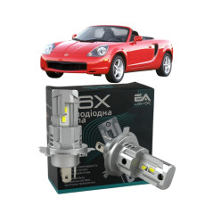 LED лампи Toyota MR 2 III 2000-2002 H4 M6X ближнє/дальнє світло (4000Lm 5500K) / Тойота Мр 2 (комплект 2 шт.)