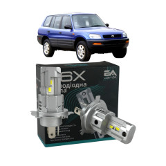 LED лампи Toyota RAV 4 I 1994-1997 H4 M6X ближнє/дальнє світло (4000Lm 5500K) / Тойота Рав 4 (комплект 2 шт.)