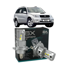 LED лампи Toyota RAV 4 II 2000-2006 H4 M6X ближнє/дальнє світло (4000Lm 5500K) / Тойота Рав 4 (комплект 2 шт.)
