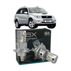 LED лампи Toyota RAV 4 II 2000-2006 H4 M6X ближнє/дальнє світло (4000Lm 5500K) / Тойота Рав 4 (комплект 2 шт.)