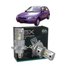 LED лампи Toyota Starlet 1996-1999 H4 M6X ближнє/дальнє світло (4000Lm 5500K) / Тойота Старлет (комплект 2 шт.)