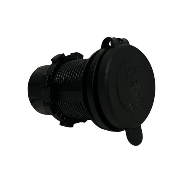 Автомобільна USB розетка врізна 2 USB QC 3.0 + Type-C PD 12V-24V червона підсвітка (1 шт)