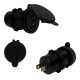 Автомобільна USB розетка врізна 2 USB QC 3.0 + Type-C PD 12V-24V червона підсвітка (1 шт)