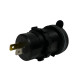 Автомобільна USB розетка врізна 2 USB QC 3.0 + Type-C PD 12V-24V червона підсвітка (1 шт)